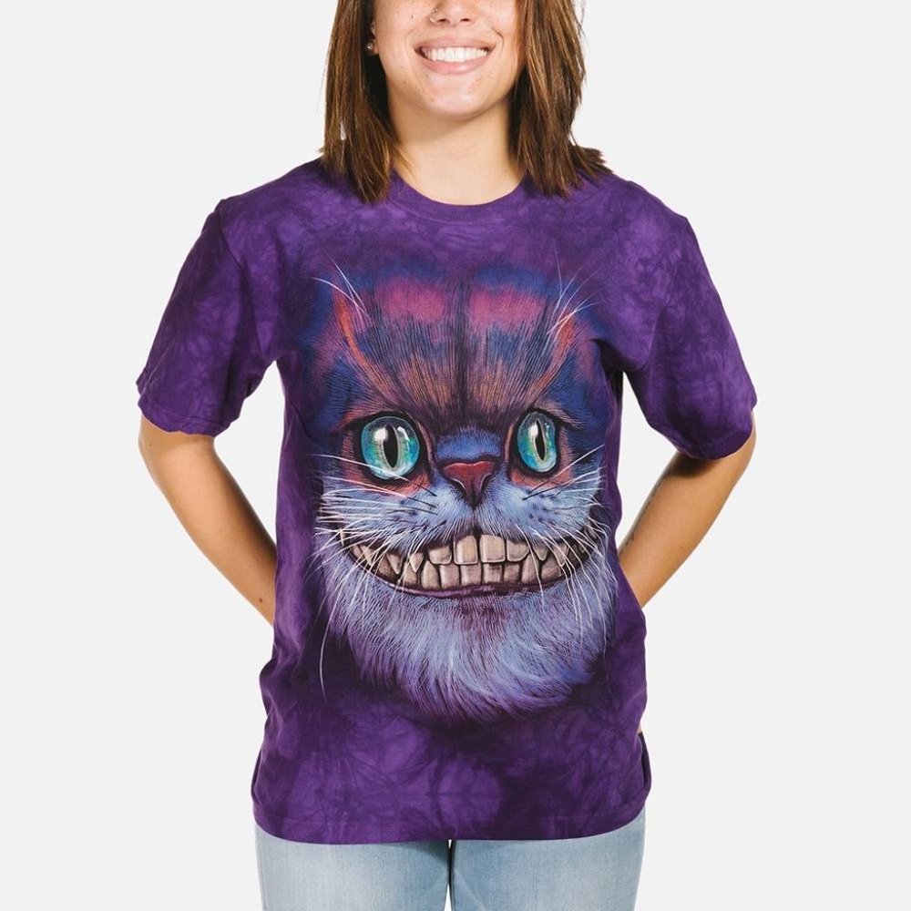 The Mountain Cheshire Cat Purple Cats Kittens Alice in Wonderland T-Shirt S - Picture 2 of 5